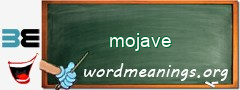 WordMeaning blackboard for mojave